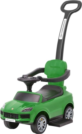 Milly Mally Porsche Cayenne correpasillos infantil con barra de empuje verde