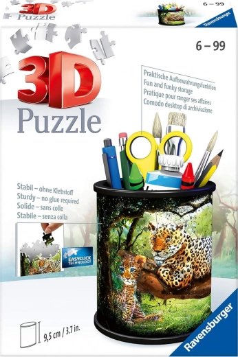 RAVENSBURGER rompecabezas 3D portalápices – leopardos
