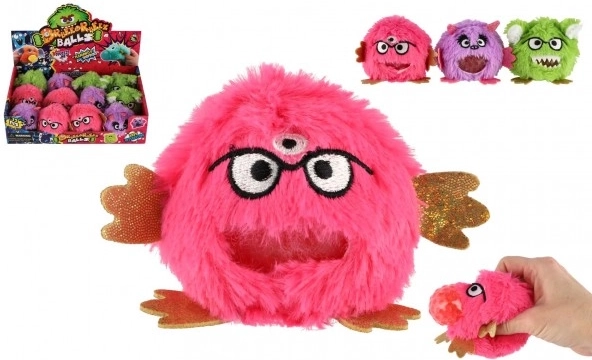 Monstruo de peluche antiestrés apretable 8 cm – juguete blandito en caja