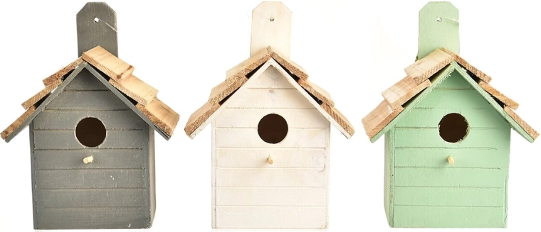Casita nido de madera para pájaros 17 × 11 × 23 cm (3 variantes)