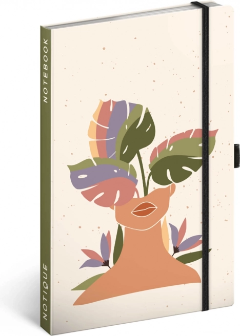 Bloc de notas NOTIQUE Monstera, rayado, 13 × 21 cm
