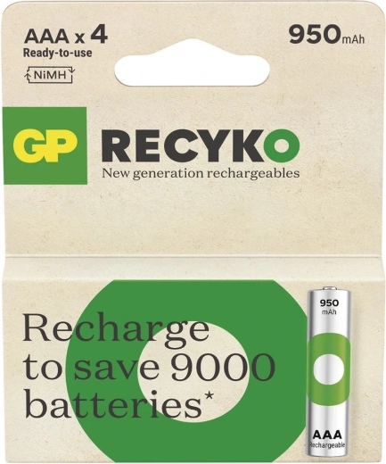 Baterías recargables AAA Ni-MH 950mAh GP ReCyko