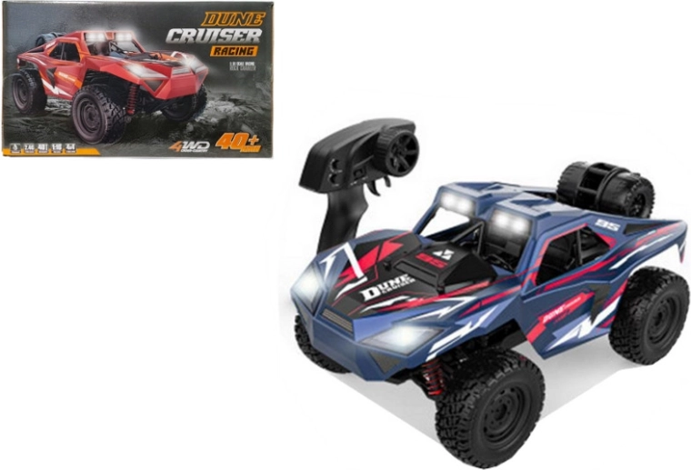 Coche RC todoterreno 4x4 con control remoto y batería recargable