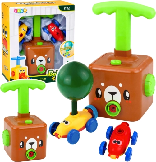 Cochecito con globo y bomba con osito – set educativo para niños