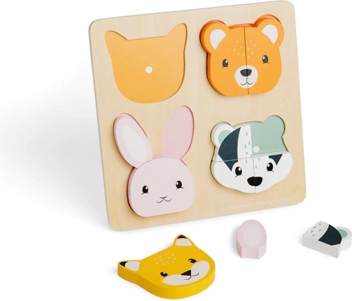 Puzzle de encaje de madera con conteo Bigjigs Toys