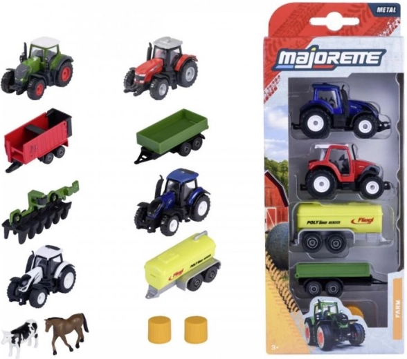 Vehículos agrícolas metálicos – set de 5 piezas