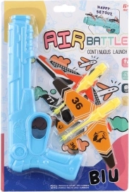 Pistola lanzadora con avioncitos