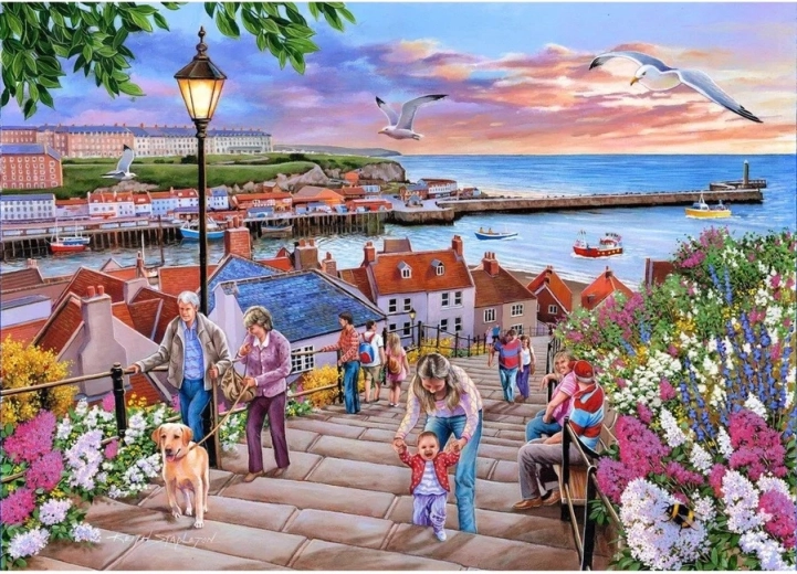 Puzzle House of Puzzles 199 escalones en Whitby, 1000 piezas