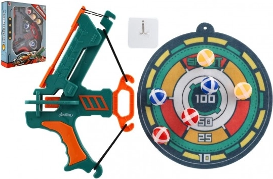 Arco infantil con pelotas de velcro y diana de 33 cm