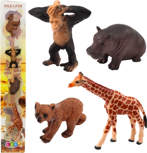 Set de figuras realistas de animales salvajes