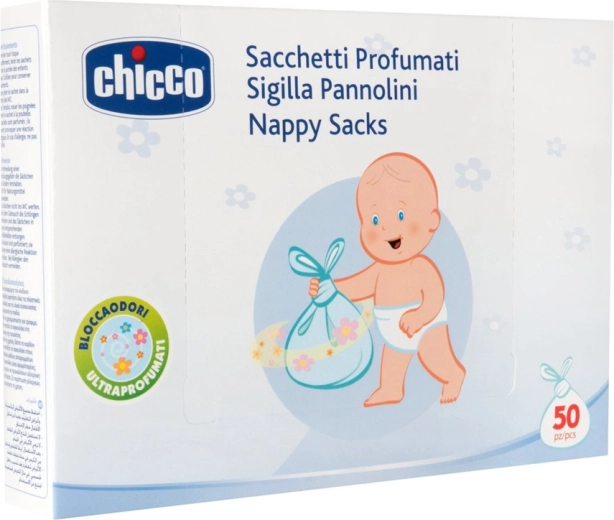 Bolsas perfumadas Chicco para desechar pañales, 50 uds
