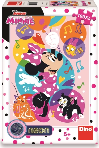 Puzzle neón luminoso Minnie y globos 100 piezas XL