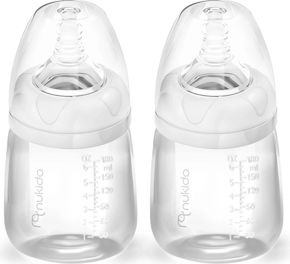 Biberones Nukido de PP con tetinas dinámicas de 180 ml - 2 unidades
