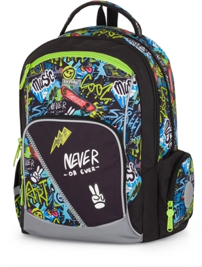 Mochila escolar Oxybag OXY GO Funny Boy, graffiti, 22 l