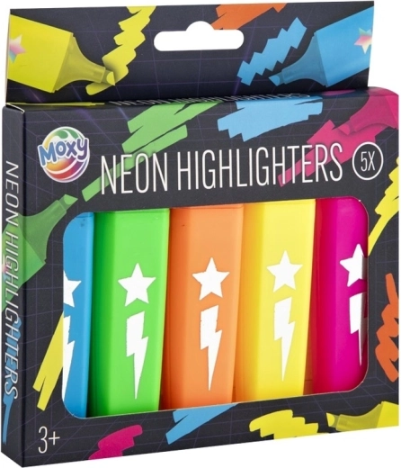 5 colores neón en el envase