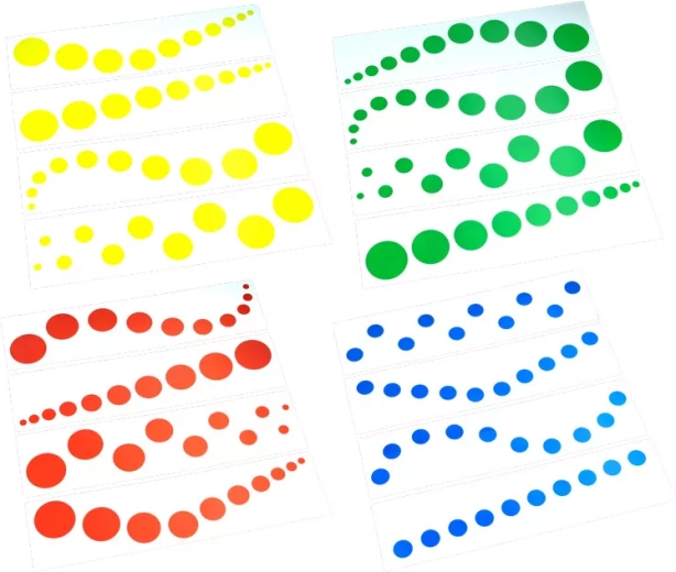 Tarjetas para cilindros de colores sin pomos Montessori - 1 pieza