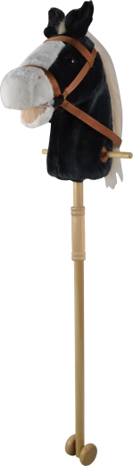 Caballo negro de palo con sonidos, 95 cm