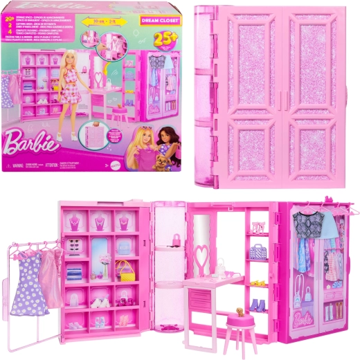 Armario portátil de ensueño Barbie Dream Closet con más de 25 accesorios