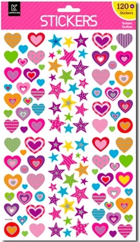 Pegatinas de corazón – set de 120 uds