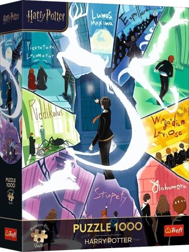 Trefl Puzzle Premium Plus Harry Potter: Hechizos y patronos, 1000 piezas