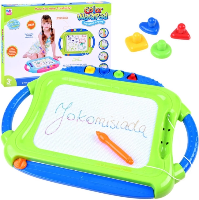 Tablero magnético de dibujo a color con sellos – Pizarra mágica