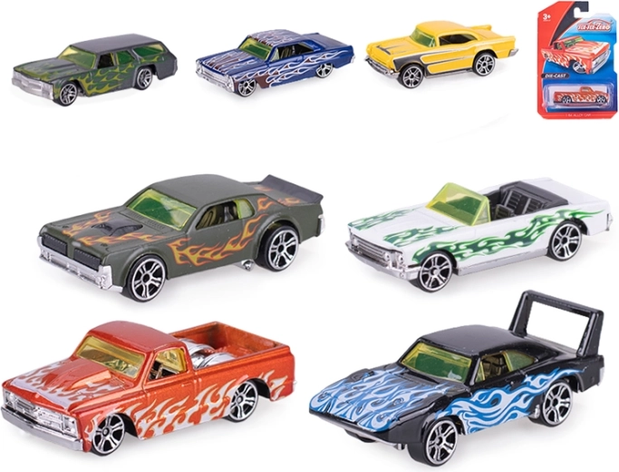 Coche de carreras metálico de 8 cm de rueda libre
