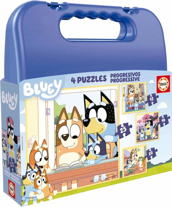 Puzle en maletín Bluey 4 en 1