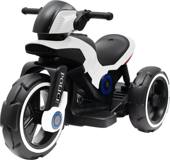 Moto eléctrica infantil BABY MIX Police blanca