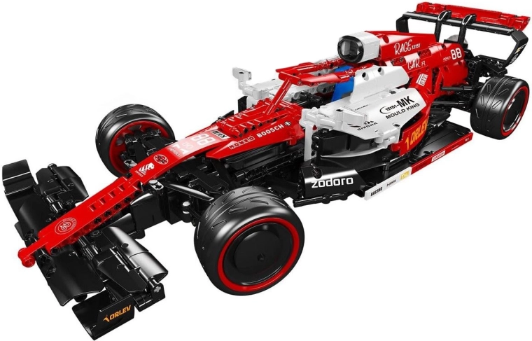 Set de construcción de fórmula de carreras con RC, 1185 piezas – rojo, escala 1:8