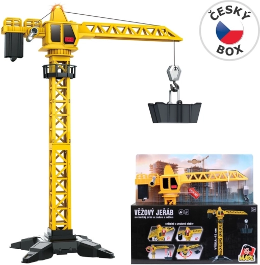 Grúa torre de construcción con luces y sonidos de 48 cm