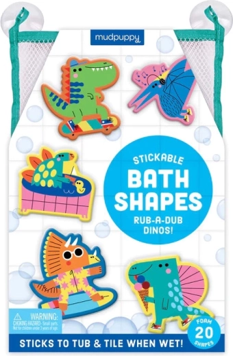 Formas de espuma adhesivas para el baño: dinosaurios Mudpuppy
