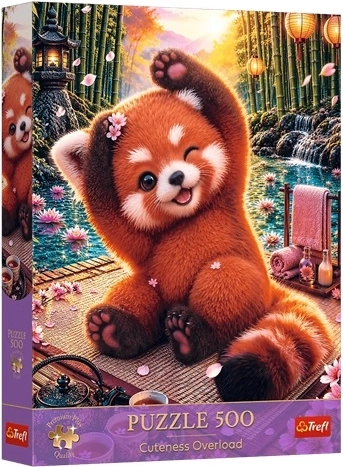 Puzzle Trefl 500 Premium Plus – Cuteness Overload: encantadora panda roja