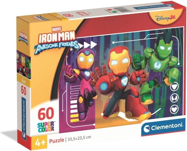 Puzzle Iron Man y amigos increíbles 60 piezas CLEMENTONI