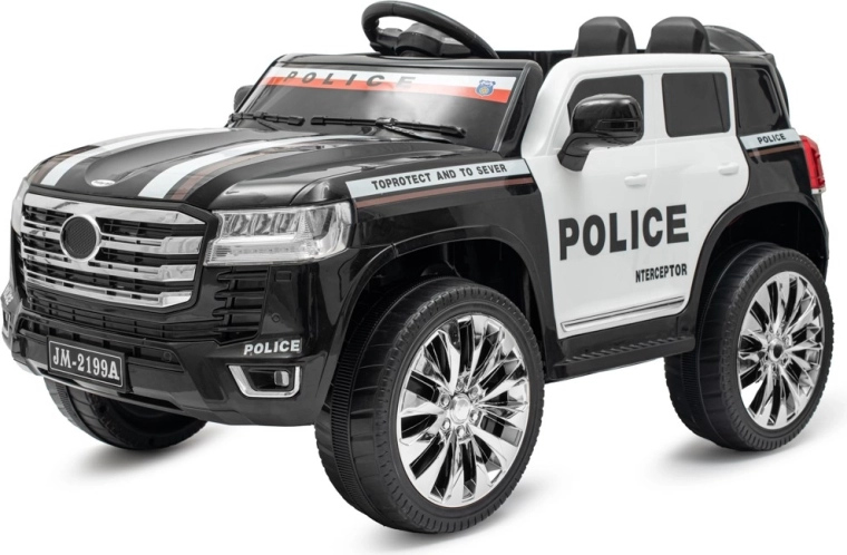 Coche eléctrico policial Baby Mix 4x4 negro