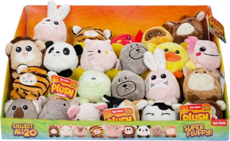 Pelota de peluche con forma de animal 8 cm, mezcla de tipos