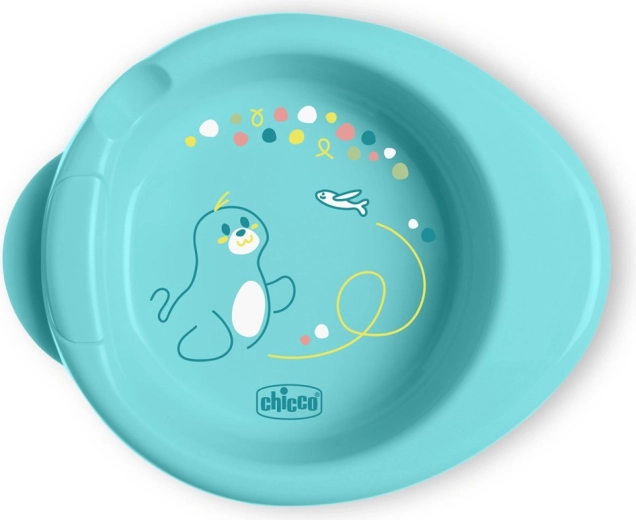 Plato térmico antideslizante Chicco Warmy teal 6m+