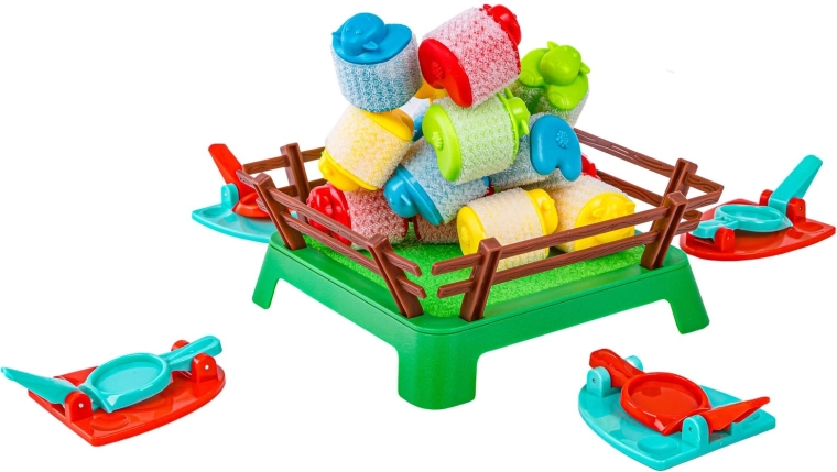 Ovejas con velcro para construir “torres”