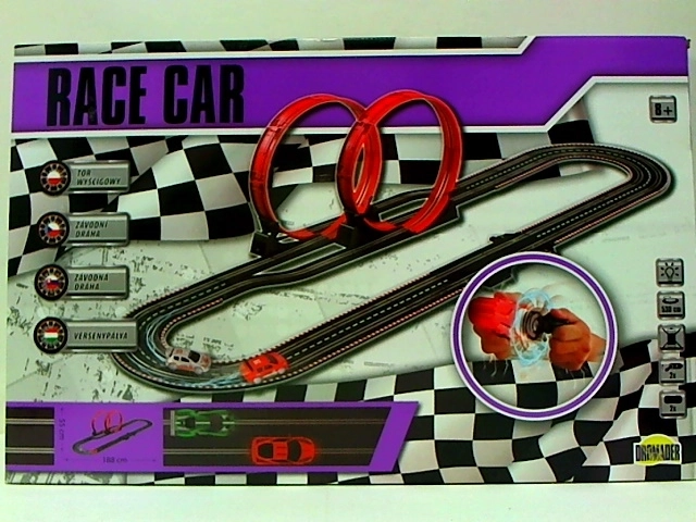 Pista de carreras Race Car con accionamiento manual de 530 cm