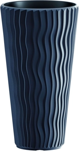 Maceta Sandy Slim antracita con inserto 22 l