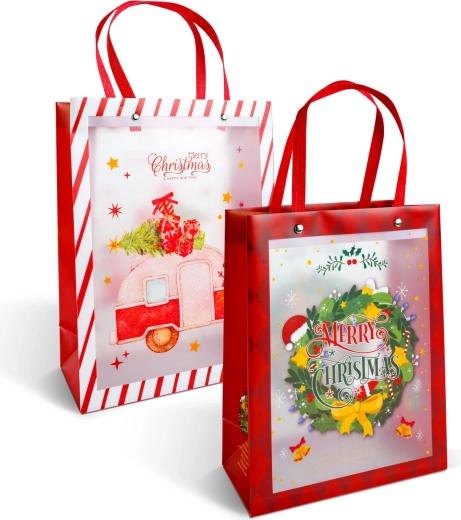 Bolsa de regalo navideña con motivo - 1 unidad