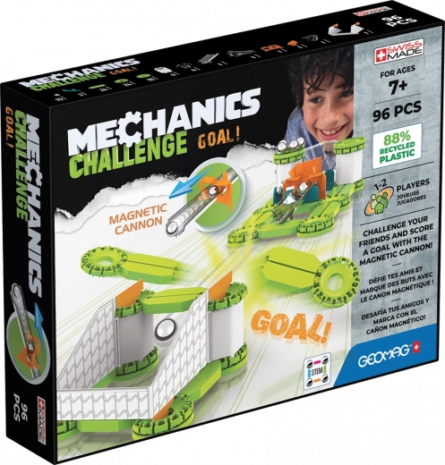 Construcción magnética GEOMAG Mechanics Challenge 96 piezas