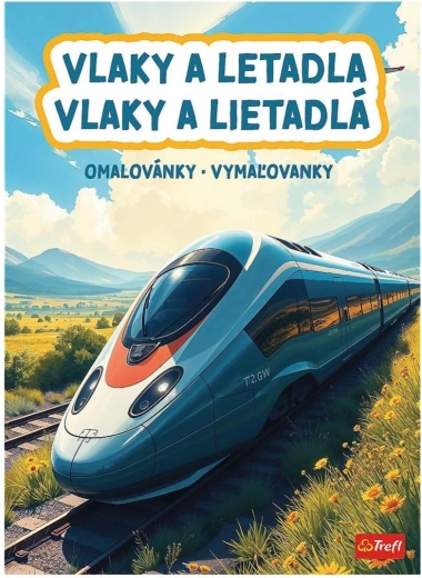Libro para colorear de trenes y aviones 20 × 27,5 cm