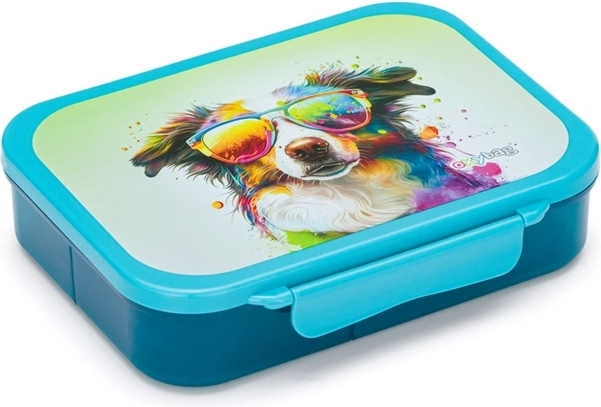 Caja para la merienda con compartimentos crazy animals – perro