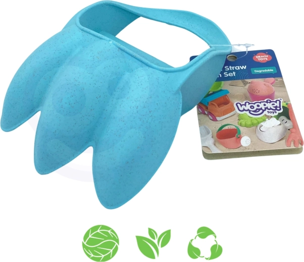 Woopie Green rastrillo y pala para arena de material biodegradable