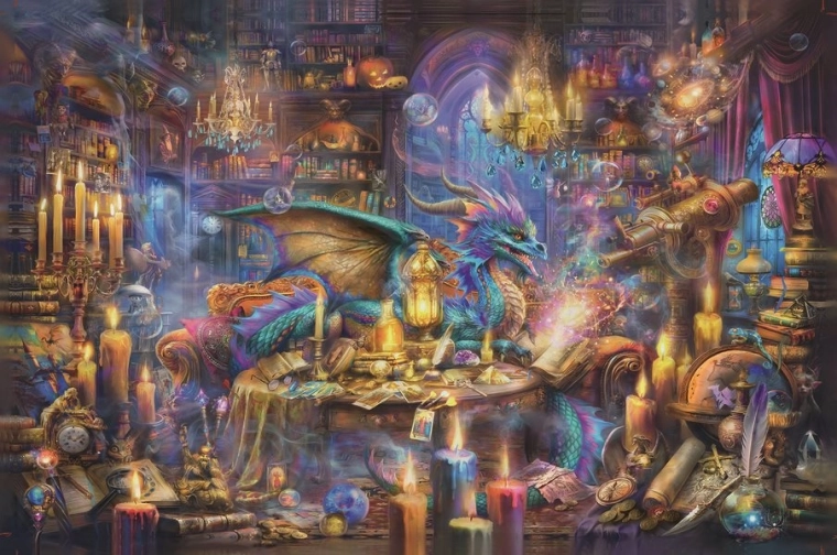 Puzzle Biblioteca mágica de 3000 piezas de Ravensburger
