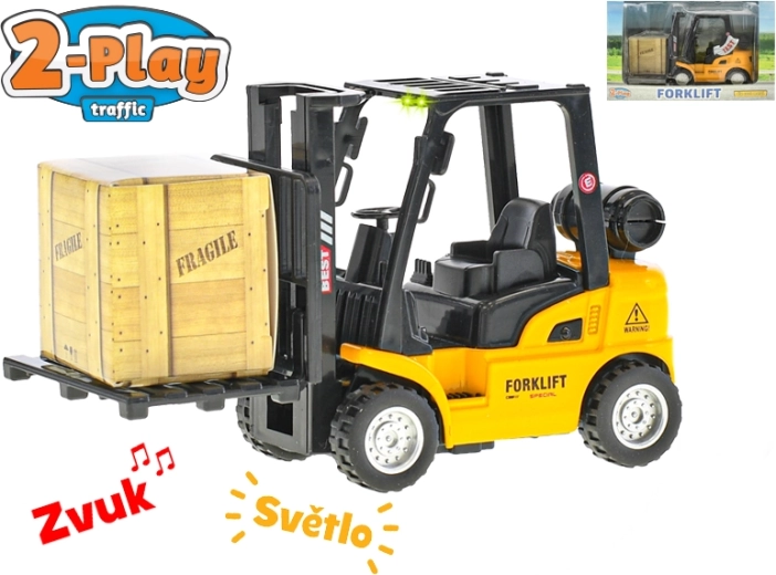 Carretilla elevadora 2-Play Traffic 14 cm con luz y sonido
