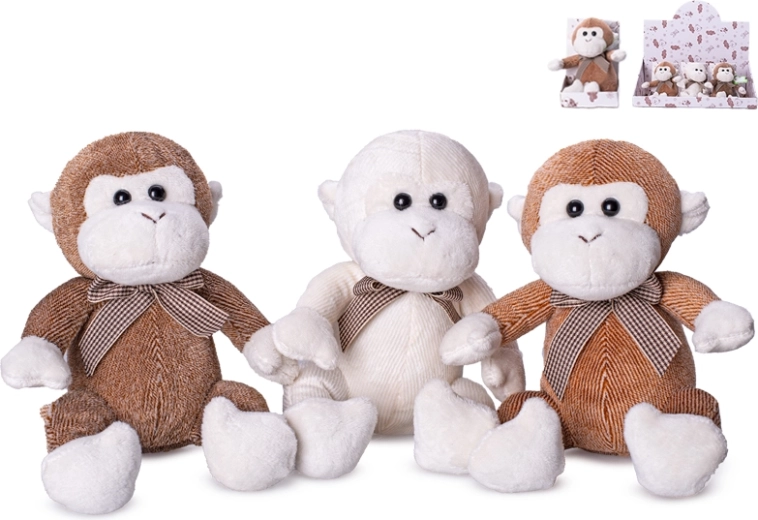 Monito de peluche con lazo 15 cm