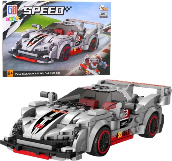 Juego de construcción coche y robot 2 en 1, 363 piezas