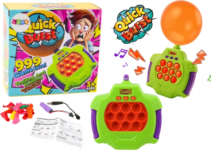 Consola electrónica de destreza con globos que revientan