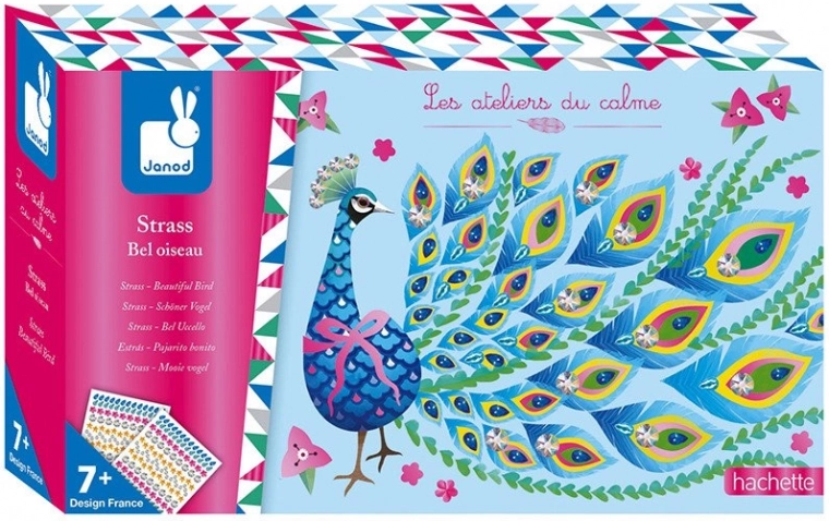 Janod imágenes brillantes con piedras de strass – pajarito, set Midi